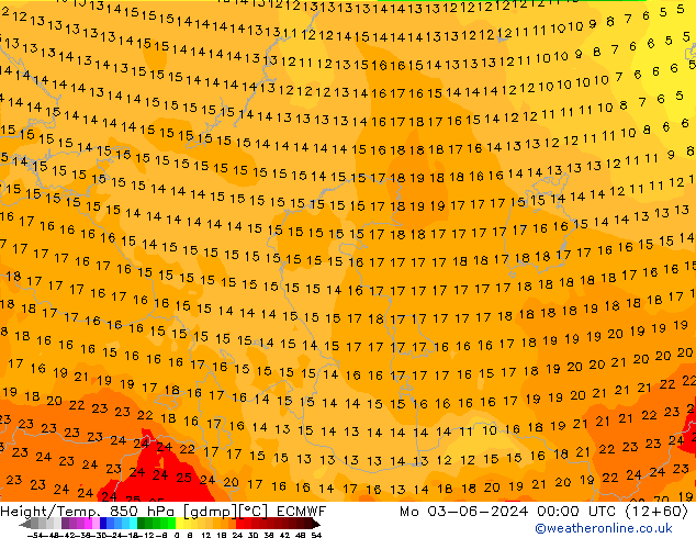 Z500/Rain (+SLP)/Z850 ECMWF Mo 03.06.2024 00 UTC