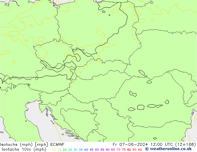 Isotachen (mph) ECMWF vr 07.06.2024 12 UTC