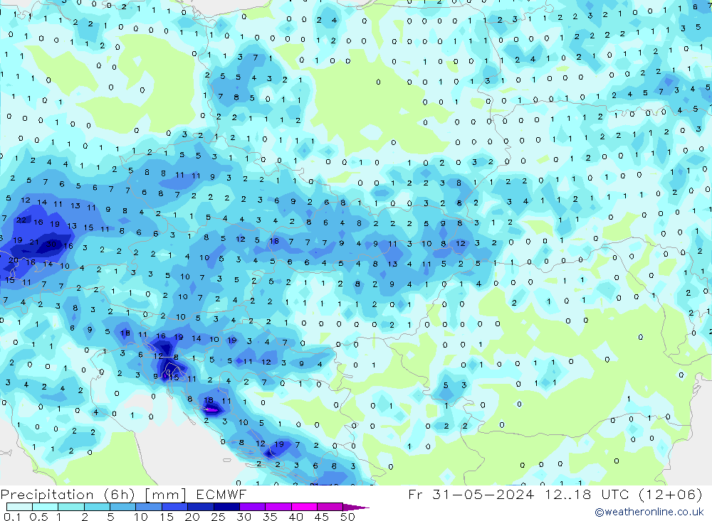 Z500/Rain (+SLP)/Z850 ECMWF vie 31.05.2024 18 UTC