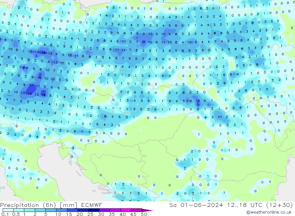 opad (6h) ECMWF so. 01.06.2024 18 UTC