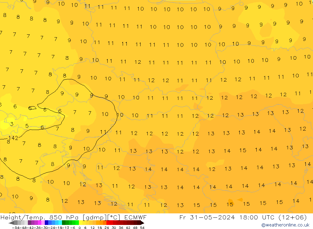 Z500/Rain (+SLP)/Z850 ECMWF vie 31.05.2024 18 UTC