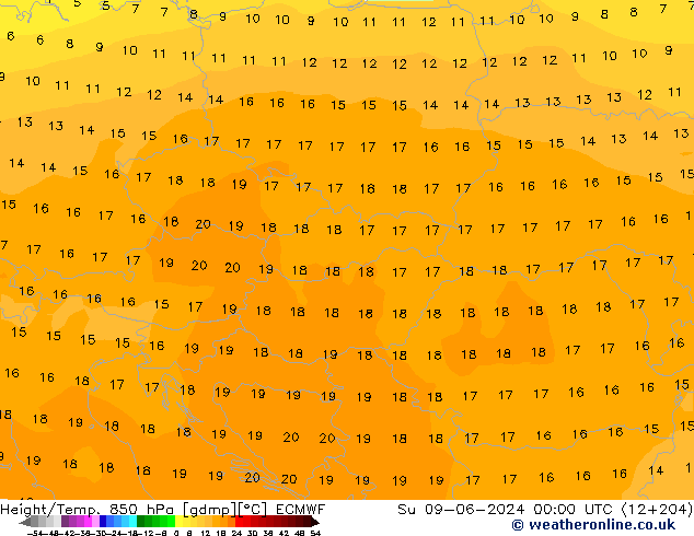 Z500/Rain (+SLP)/Z850 ECMWF nie. 09.06.2024 00 UTC