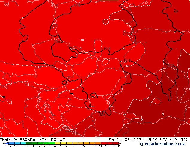 Theta-W 850hPa ECMWF Sa 01.06.2024 18 UTC