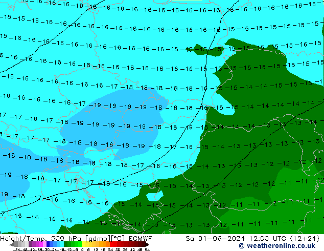 Z500/Rain (+SLP)/Z850 ECMWF sab 01.06.2024 12 UTC