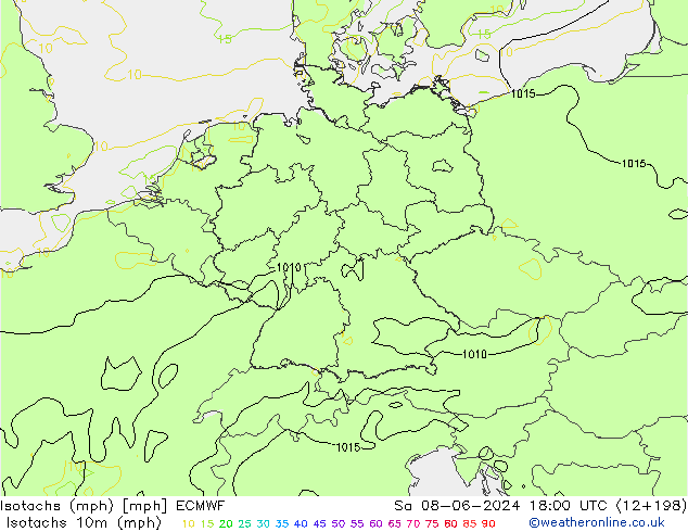 Isotachs (mph) ECMWF Sa 08.06.2024 18 UTC