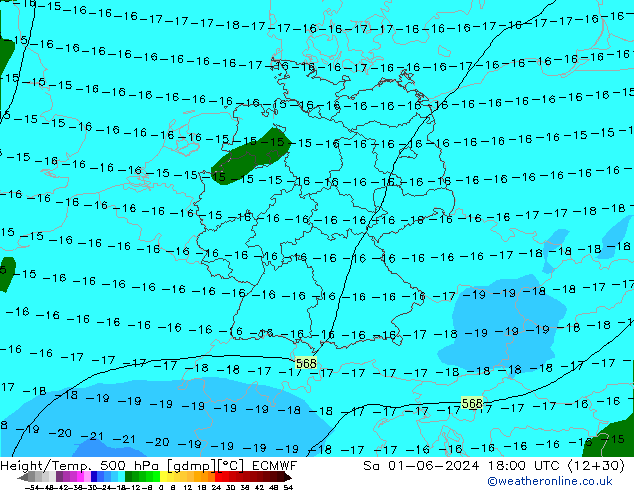 Z500/Rain (+SLP)/Z850 ECMWF сб 01.06.2024 18 UTC