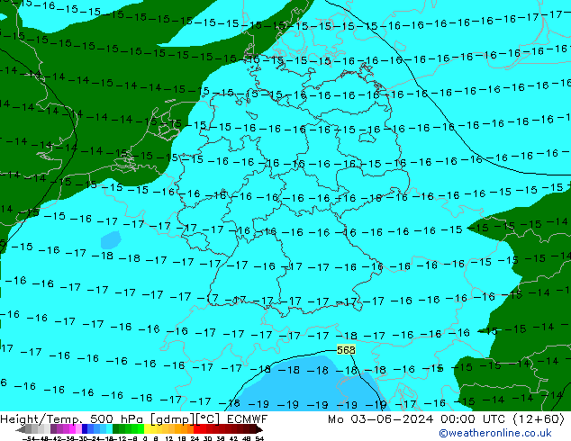 Z500/Rain (+SLP)/Z850 ECMWF lun 03.06.2024 00 UTC