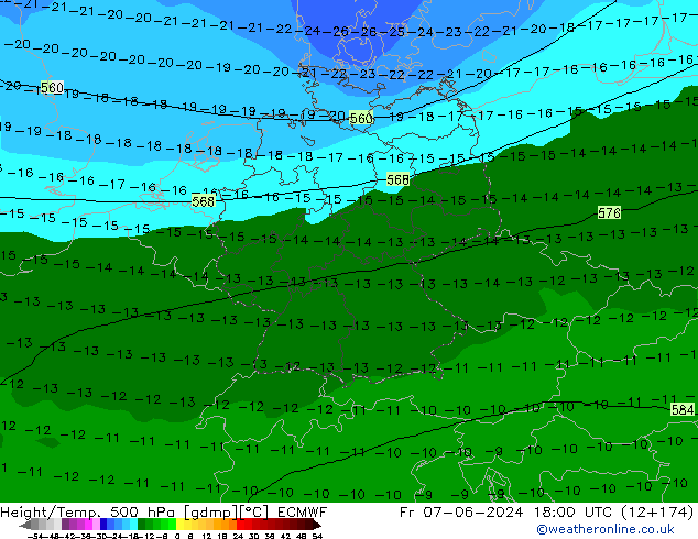 Z500/Rain (+SLP)/Z850 ECMWF Pá 07.06.2024 18 UTC