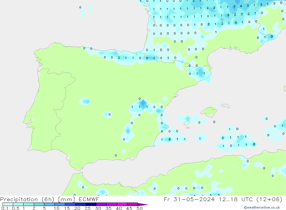 Z500/Rain (+SLP)/Z850 ECMWF Fr 31.05.2024 18 UTC