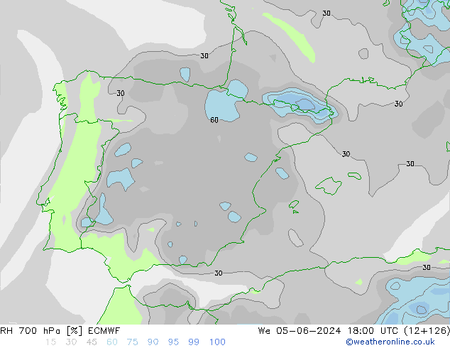 RV 700 hPa ECMWF wo 05.06.2024 18 UTC