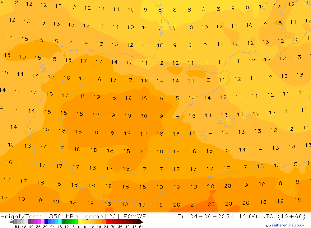 Z500/Rain (+SLP)/Z850 ECMWF  04.06.2024 12 UTC