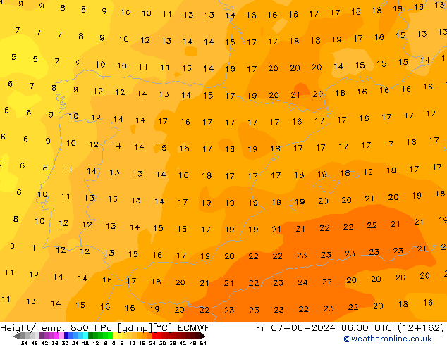 Z500/Rain (+SLP)/Z850 ECMWF ven 07.06.2024 06 UTC