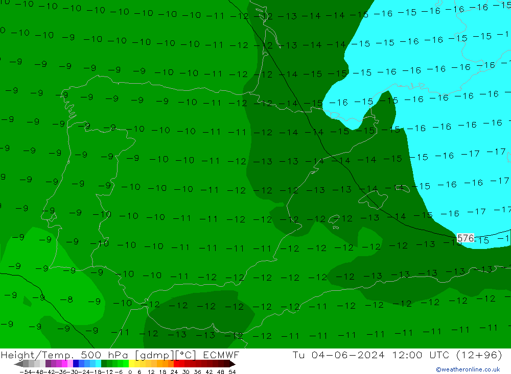 Z500/Rain (+SLP)/Z850 ECMWF  04.06.2024 12 UTC