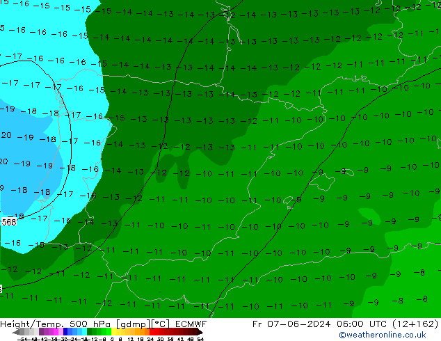 Z500/Rain (+SLP)/Z850 ECMWF ven 07.06.2024 06 UTC