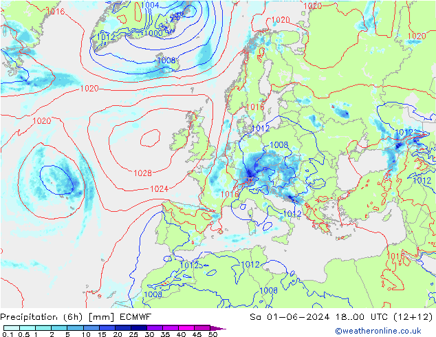 Z500/Yağmur (+YB)/Z850 ECMWF Cts 01.06.2024 00 UTC