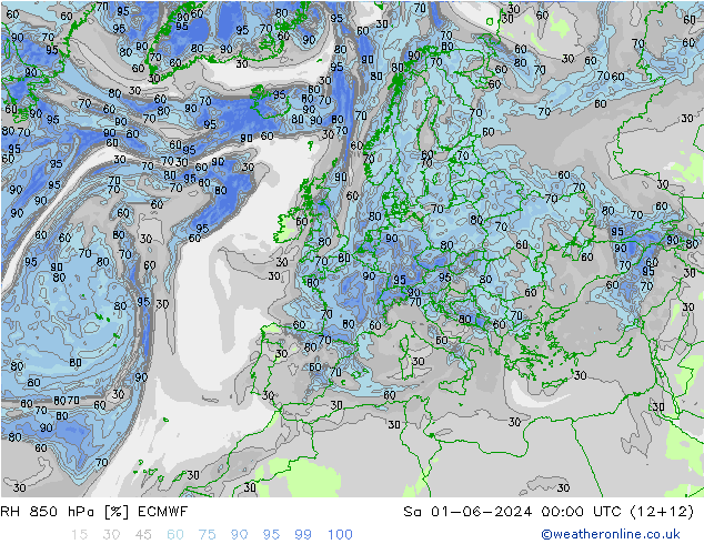 850 hPa Nispi Nem ECMWF Cts 01.06.2024 00 UTC