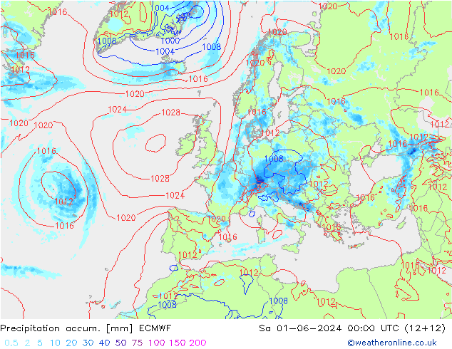 Précipitation accum. ECMWF sam 01.06.2024 00 UTC