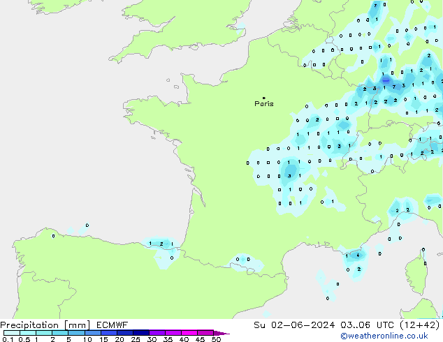 precipitação ECMWF Dom 02.06.2024 06 UTC