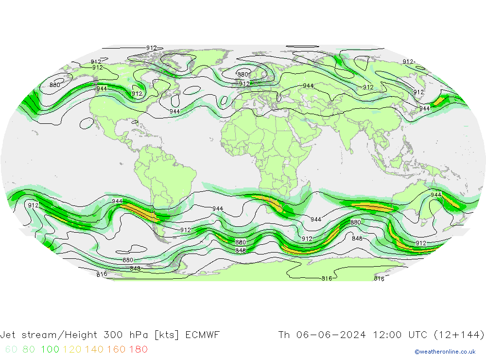 Jet Akımları ECMWF Per 06.06.2024 12 UTC