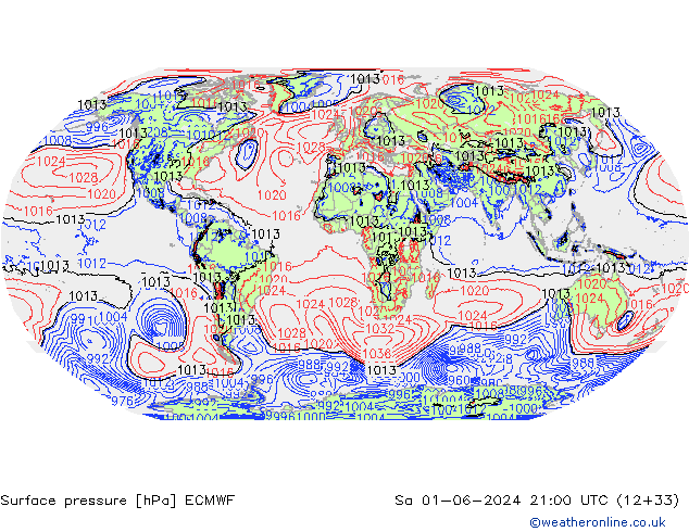 Yer basıncı ECMWF Cts 01.06.2024 21 UTC