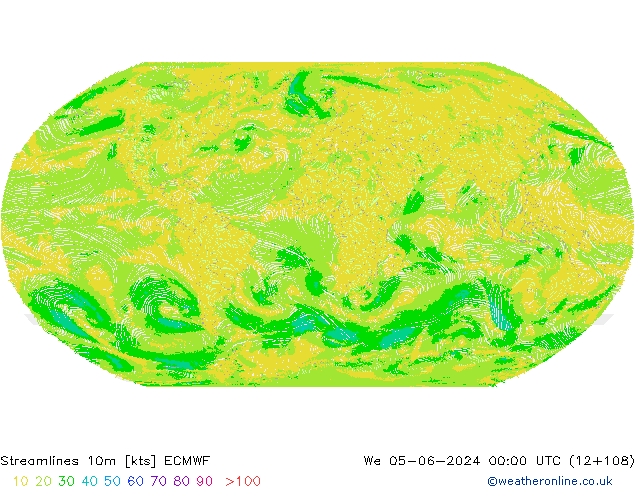 Rüzgar 10m ECMWF Çar 05.06.2024 00 UTC