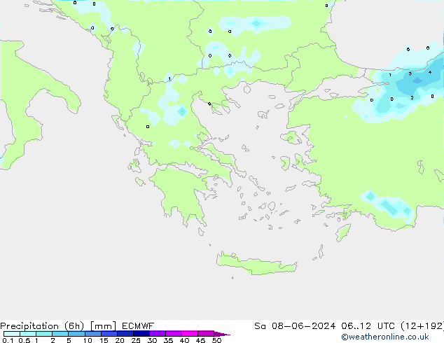 Z500/Rain (+SLP)/Z850 ECMWF sam 08.06.2024 12 UTC