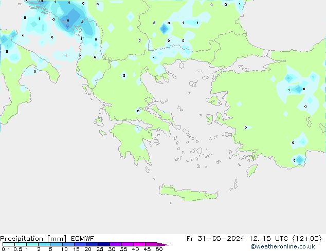 Precipitation ECMWF Fr 31.05.2024 15 UTC