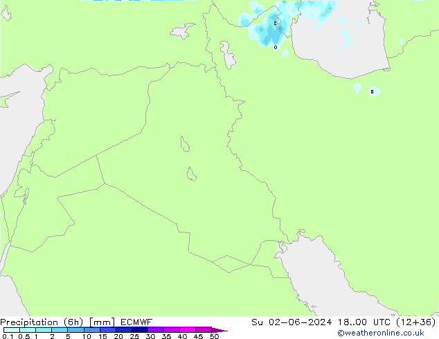 Z500/Yağmur (+YB)/Z850 ECMWF Paz 02.06.2024 00 UTC