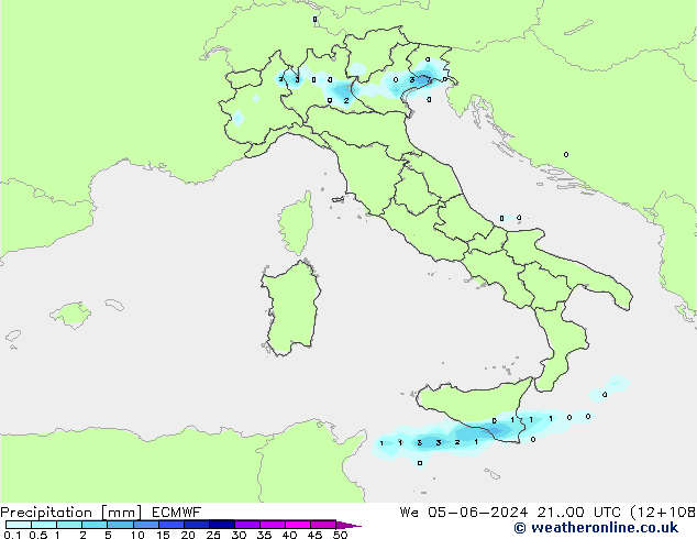 Niederschlag ECMWF Mi 05.06.2024 00 UTC