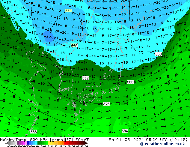 Z500/Rain (+SLP)/Z850 ECMWF sáb 01.06.2024 06 UTC