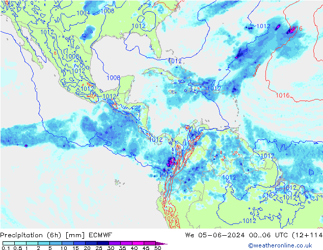 Z500/Rain (+SLP)/Z850 ECMWF St 05.06.2024 06 UTC