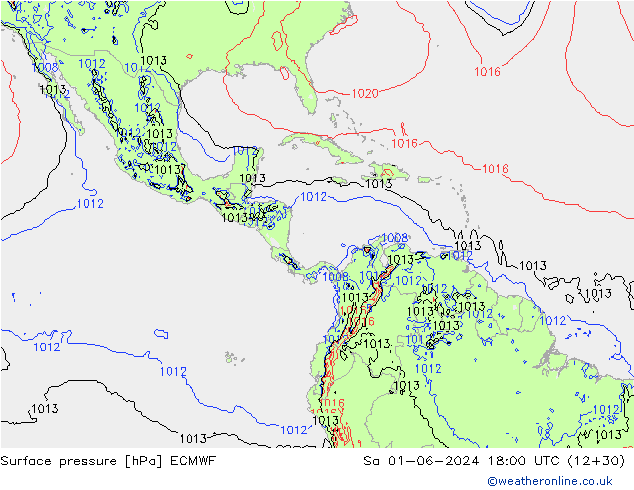 Bodendruck ECMWF Sa 01.06.2024 18 UTC