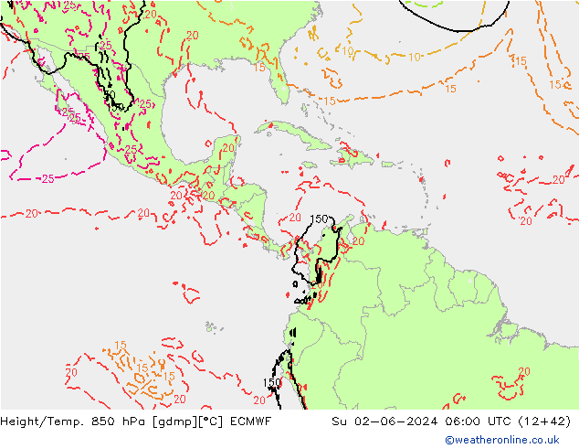 Z500/Rain (+SLP)/Z850 ECMWF Ne 02.06.2024 06 UTC