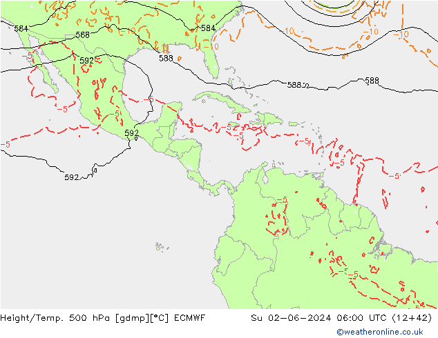 Z500/Rain (+SLP)/Z850 ECMWF Ne 02.06.2024 06 UTC