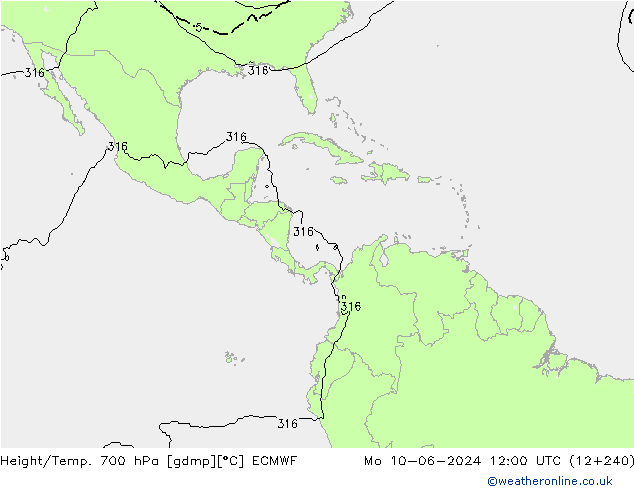 Hoogte/Temp. 700 hPa ECMWF ma 10.06.2024 12 UTC