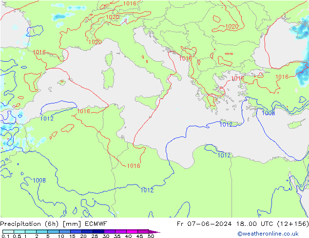 Z500/Regen(+SLP)/Z850 ECMWF vr 07.06.2024 00 UTC