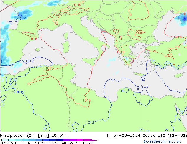 opad (6h) ECMWF pt. 07.06.2024 06 UTC