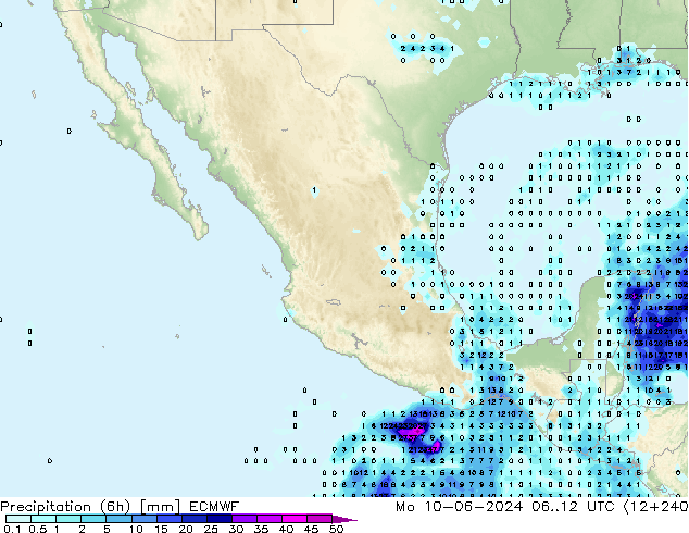 Z500/Rain (+SLP)/Z850 ECMWF Mo 10.06.2024 12 UTC