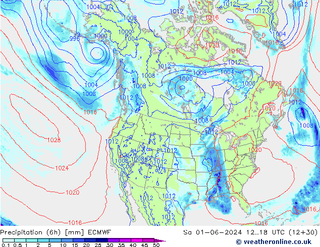 Z500/Rain (+SLP)/Z850 ECMWF Sáb 01.06.2024 18 UTC