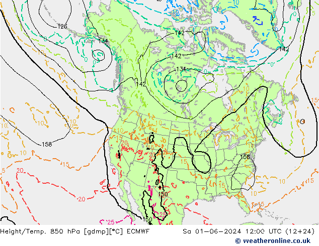 Z500/Rain (+SLP)/Z850 ECMWF Sa 01.06.2024 12 UTC