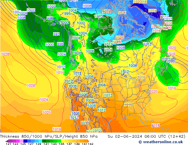 Thck 850-1000 hPa ECMWF nie. 02.06.2024 06 UTC