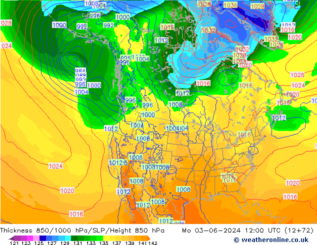 Thck 850-1000 hPa ECMWF lun 03.06.2024 12 UTC