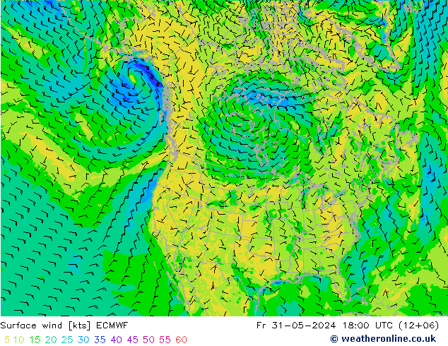 风 10 米 ECMWF 星期五 31.05.2024 18 UTC