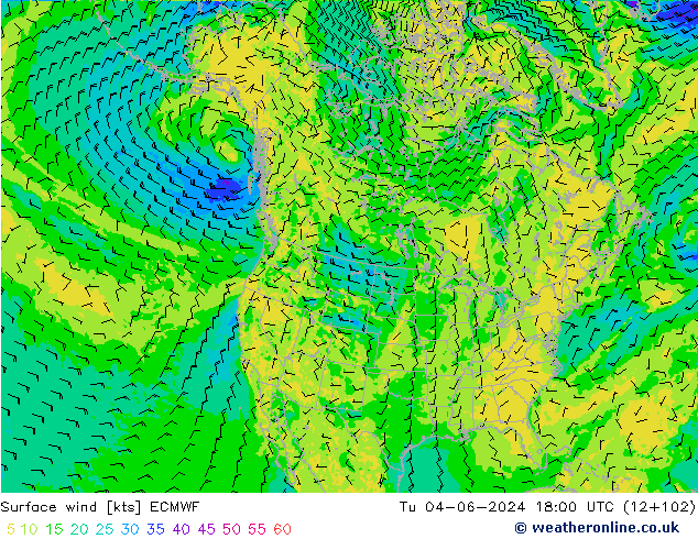 Viento 10 m ECMWF mar 04.06.2024 18 UTC