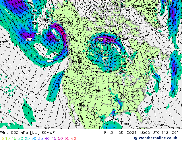  950 hPa ECMWF  31.05.2024 18 UTC