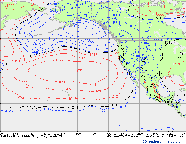 ciśnienie ECMWF nie. 02.06.2024 12 UTC