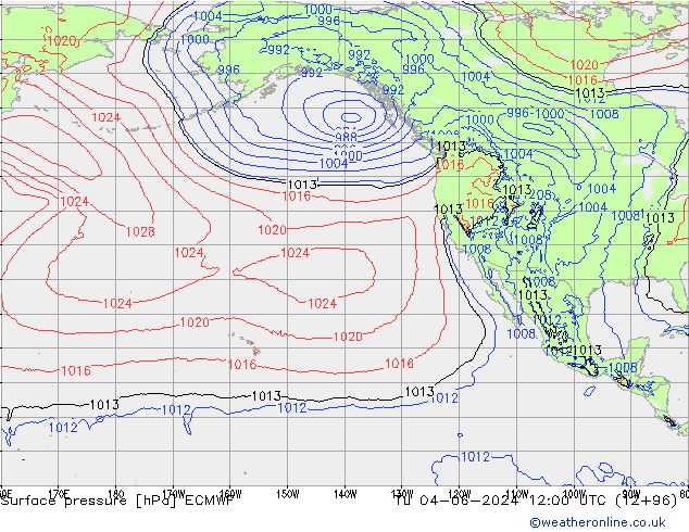 Bodendruck ECMWF Di 04.06.2024 12 UTC