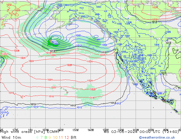 High wind areas ECMWF Mo 03.06.2024 00 UTC