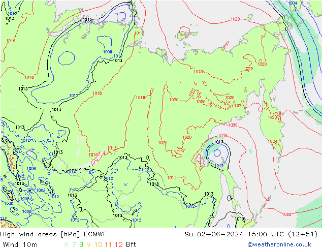 High wind areas ECMWF Su 02.06.2024 15 UTC