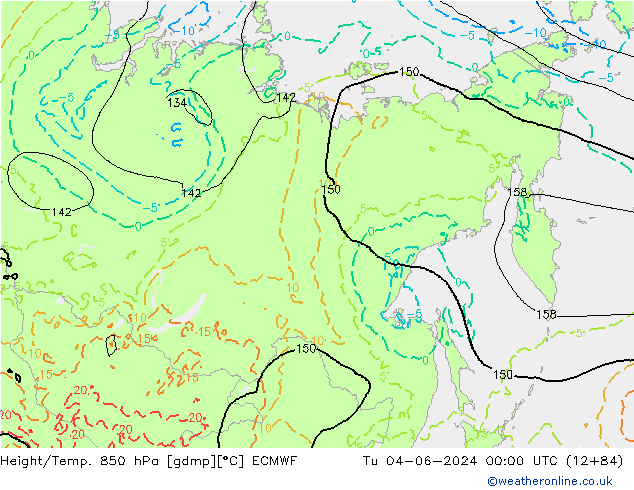 Z500/Rain (+SLP)/Z850 ECMWF вт 04.06.2024 00 UTC